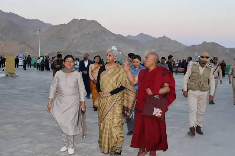 Finance Minister Nirmala Sitharaman inaugurates developmental projects in Ladakh
