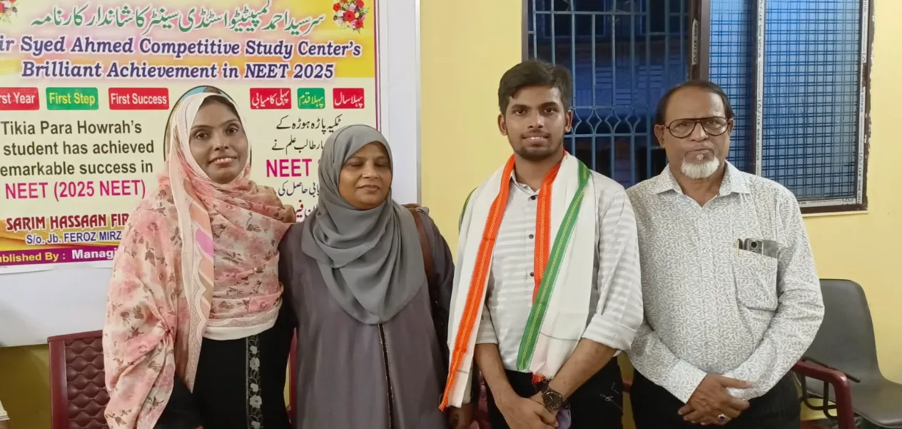 Sarim celebrates his success in NEET with his parents