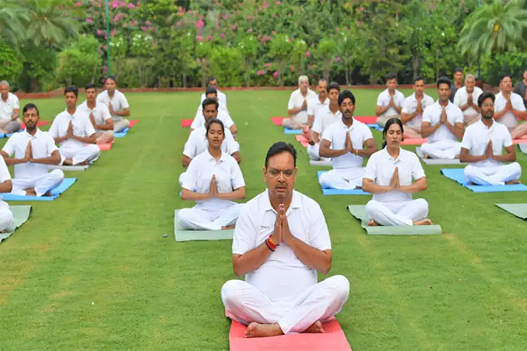 Yoga session held at Rajasthan CM's residence ahead of International Day of Yoga
