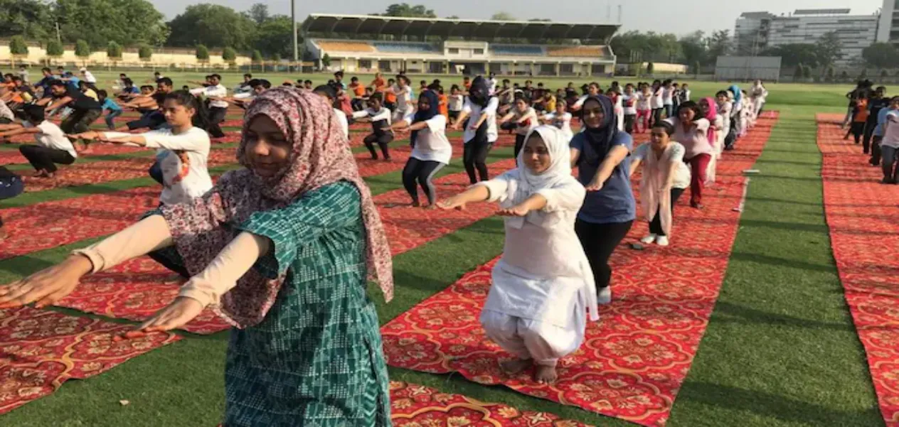Yoga gets new energy in Jamia and AMU, 'Yoga Parikrama' and 'Yogathon' organized in the campus, file photo
