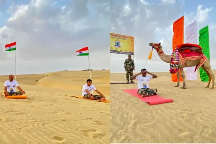 International Yoga Day: 1500 BSF personnel performs yoga in Rajasthan's Jaisalmer