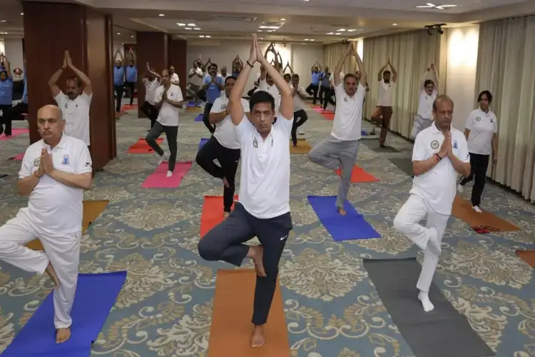 CJI BR Gavai joins Yoga session at Supreme Court on International Yoga Day