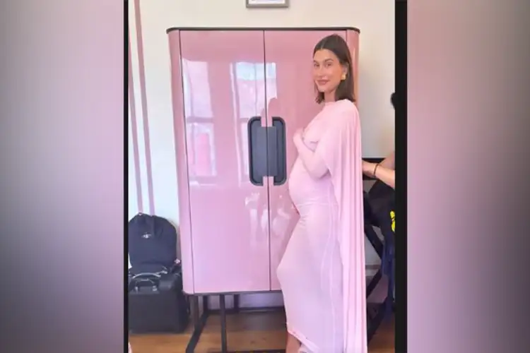 Hailey Bieber shares adorable throwback pic of her baby bump; says her newborn is now 