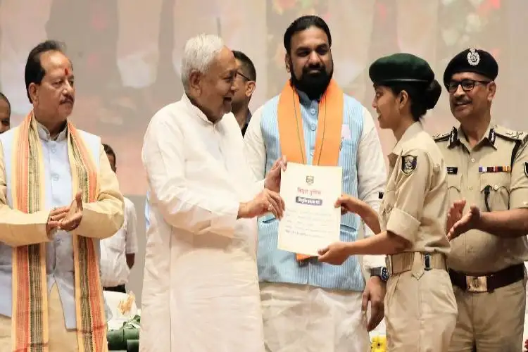Bihar CM Nitish Kumar hands over appointment letters to 21,391 newly appointed police personnel