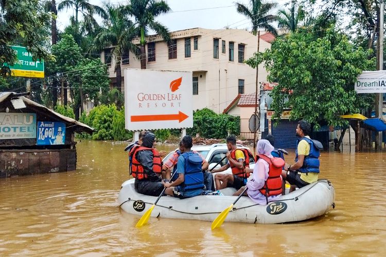 162 students trapped in a submerged school after heavy rains in Jharkhand were rescued