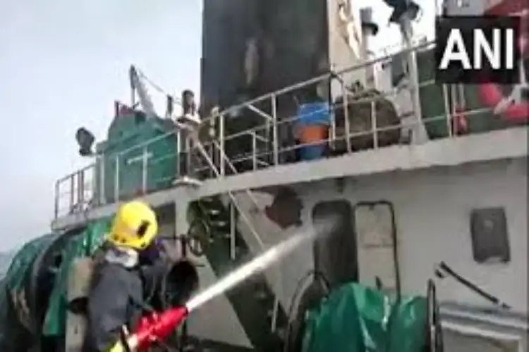 Indian Navy carries out firefighting, rescue operation on Palau-flagged tanker in Arabian Sea