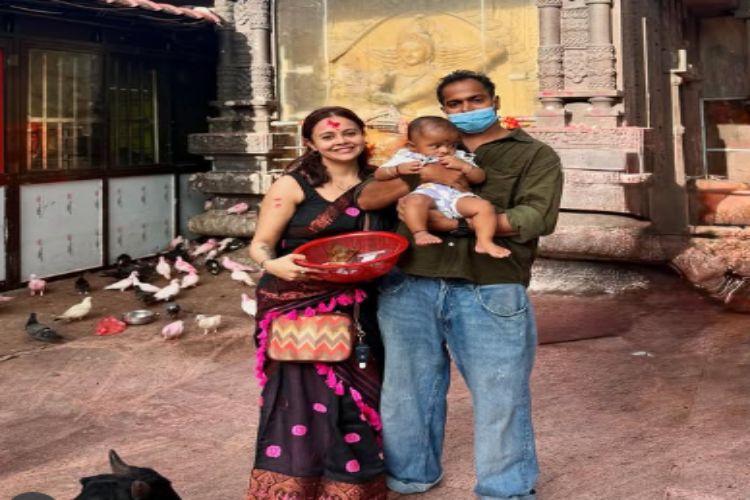 Devoleena and Shahnawaz visited Kamakhya temple with children, shared a glimpse