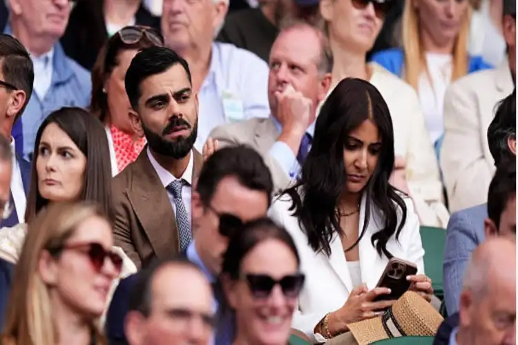 Virat Kohli, Anushka Sharma spotted at Wimbledon during Novak Djokovic, Alex de Minaur clash for quarter-finals
