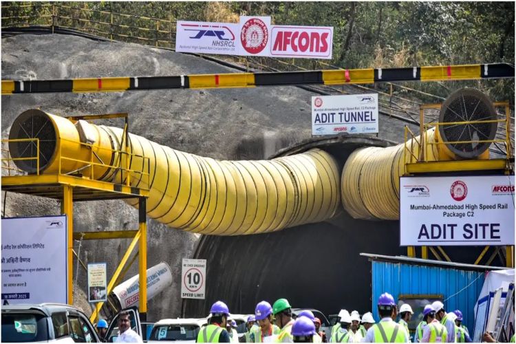 First success achieved in construction of 21 km long tunnel for Mumbai-Ahmedabad bullet train: