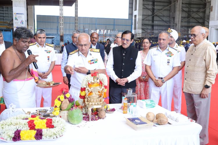 Keel Laying Ceremony of Navy’s ‘Fleet Support Ship’ Held