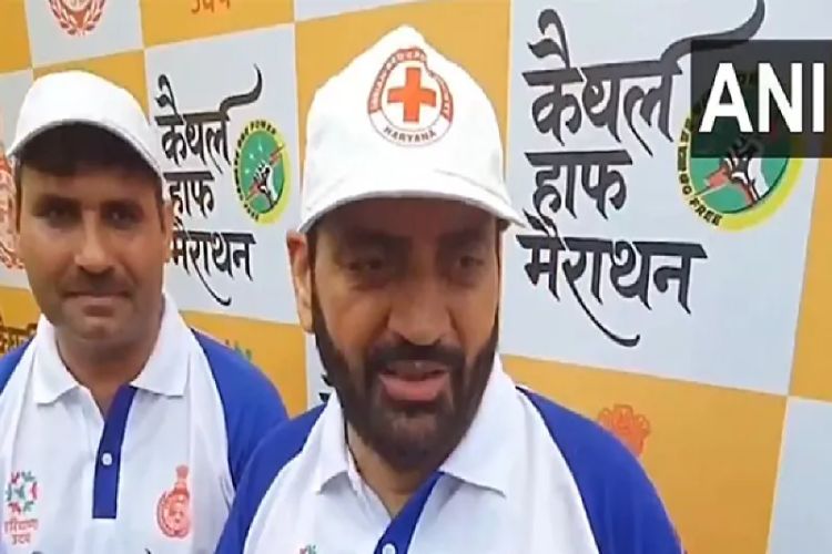 Chief Minister Saini flagged off the marathon in Kaithal, appealed to the youth to stay away from drugs