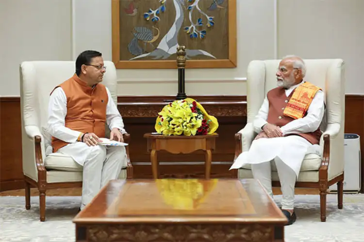 Uttarakhand CM Dhami meets PM Modi in Delhi