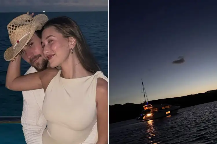 Justin, Hailey Bieber enjoy romantic boat night in Italy following his album release