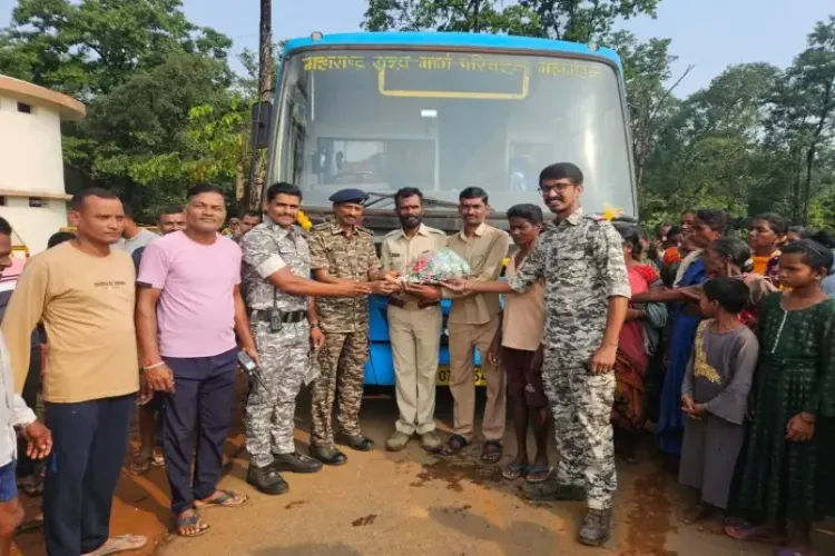 Government bus service started for the first time in Naxal-affected village of Maharashtra