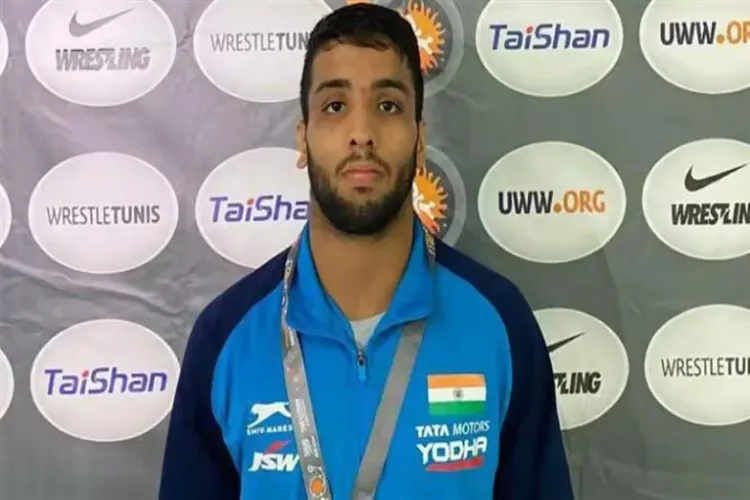 Indian wrestler Sujeet Kalkal won gold in men's 65kg freestyle