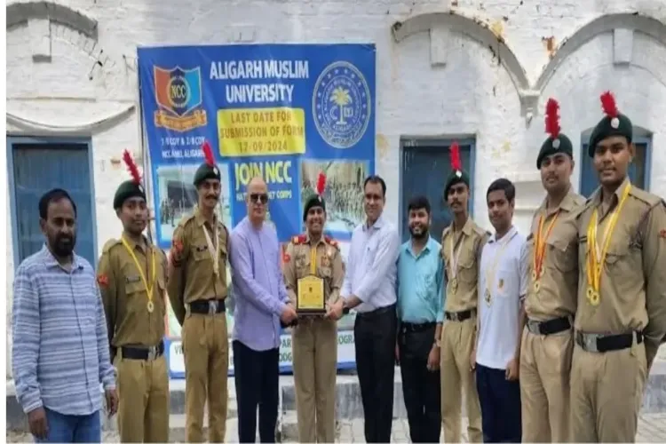 AMU NCC cadets hoisted the flag in CATC-42 camp, seven cadets got gold medals