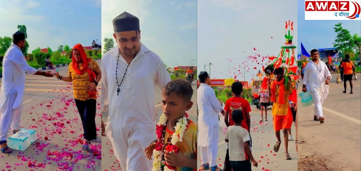 Khurram Siddiqui became an example of humanity in Sawan, Muslim youth engaged in serving Shiva devotees