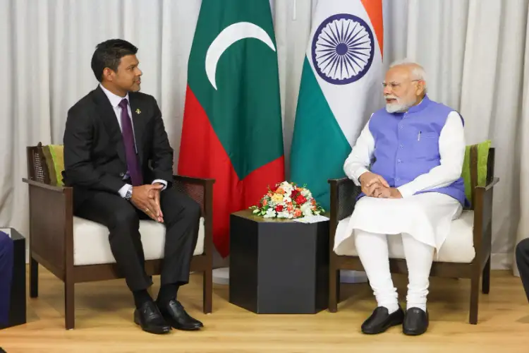 PM Modi meets Maldives VP Latheef; holds discussions on infrastructure, climate change