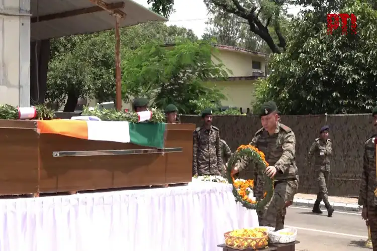 Wreath-laying ceremony held for Agniveer killed in land mine blast in Jammu