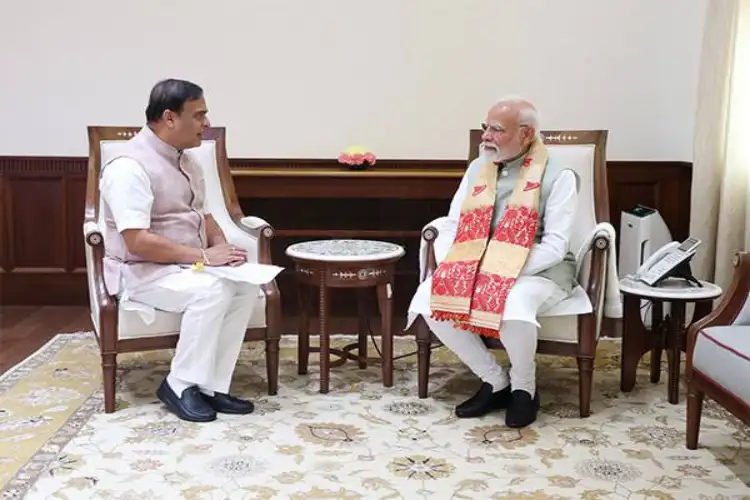 Assam CM Sarma meets PM Modi, apprises him of strides made across key socio-economic indicators