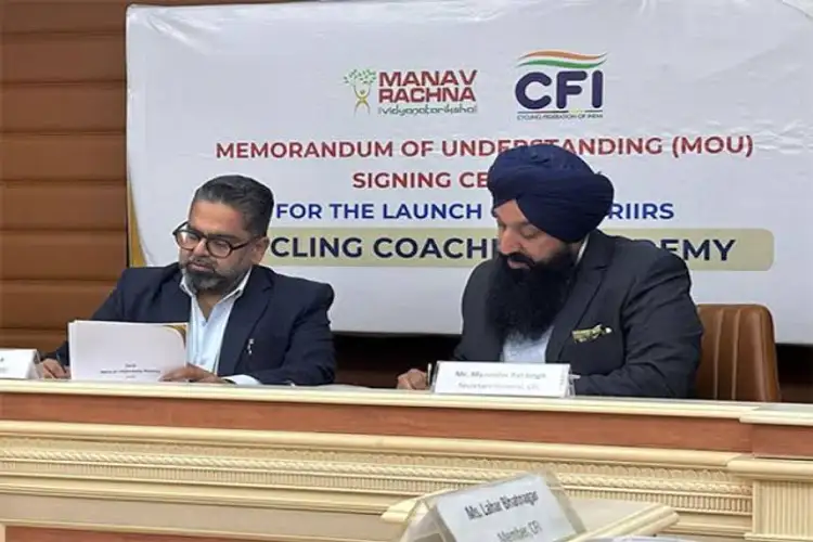 Cycling Federation of India, Manav Rachna University sign MoU to empower cycling, sports education