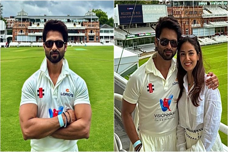 Shahid Kapoor played a friendly match at Lord's Cricket Ground, wife Mira Rajput cheered him from the stands