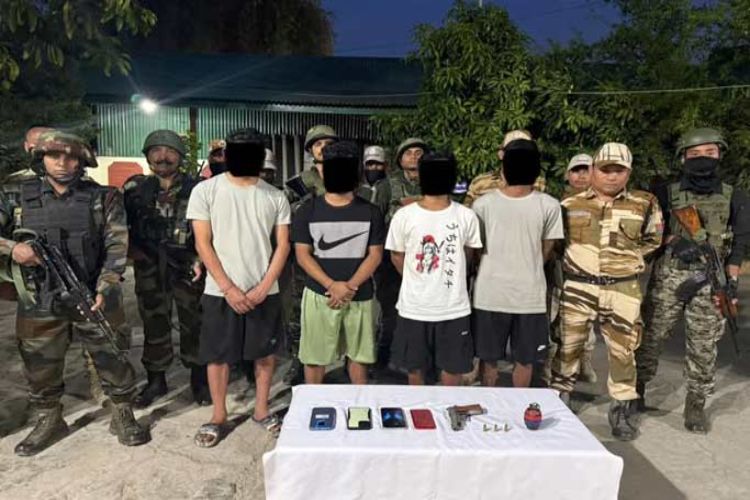 Four militants arrested in Manipur, arms and explosives recovered