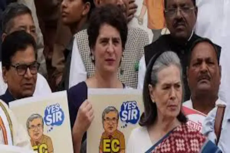 Sonia, Priyanka, other Opposition leaders protest against SIR in Parliament premises
