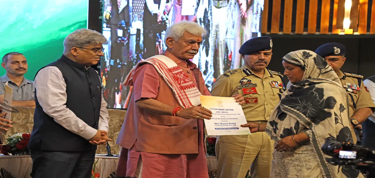 Healing the wounds of terrorism: Lieutenant Governor distributed appointment letters to 250 victim families