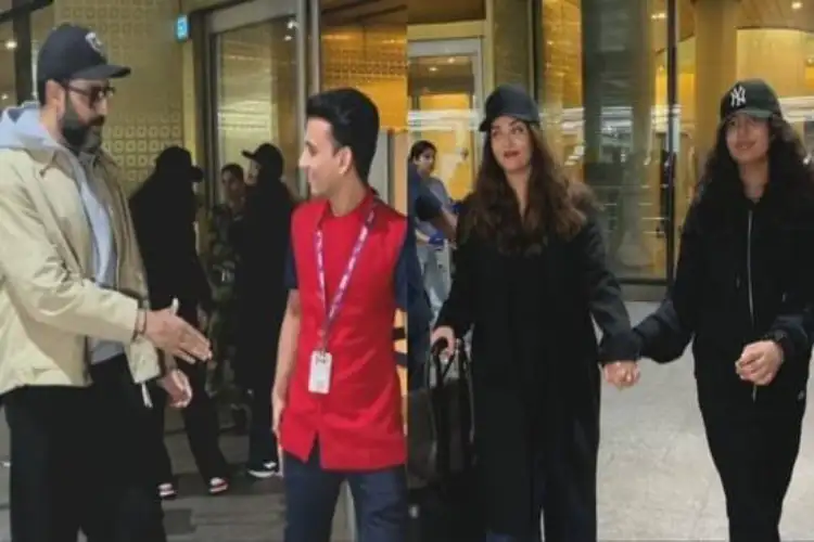 Bachchans return to Mumbai after family vacation; Aishwarya, Abhishek, and Aaradhya spotted at airport