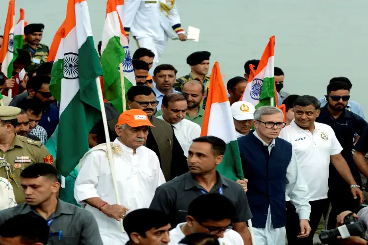 Take national flag to greater heights: Omar at Tiranga rally