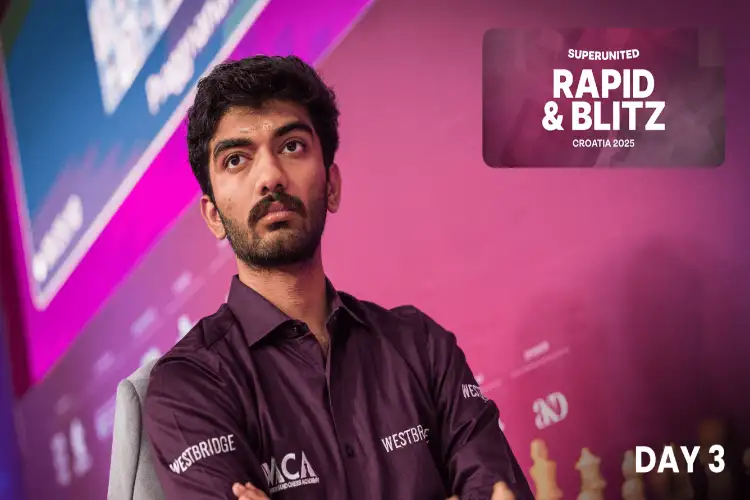 Gukesh, St Louis tied for third after day one of Rapid and Blitz