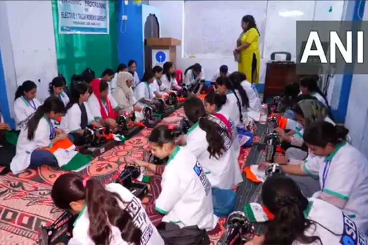 J-K: School students in Udhampur rehearse for 79th Independence Day