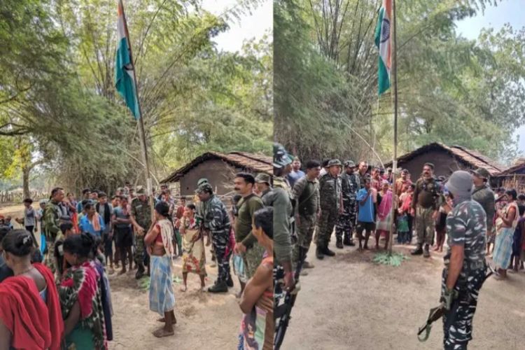 For the first time after independence, the tricolor was hoisted in four tribal villages of North Maharashtra