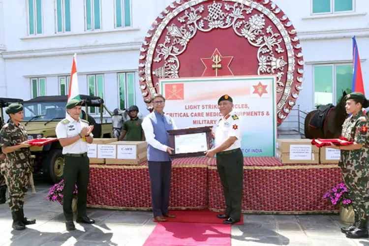 Foreign Secretary Misri hands over medical equipment and vehicles to Nepal Army