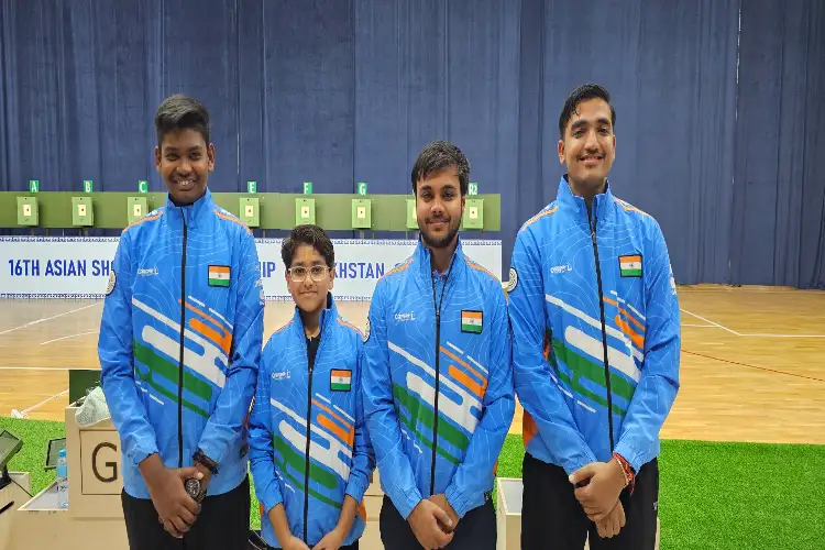 India wins silver in men's 10m Air Pistol team at Asian Shooting Championship