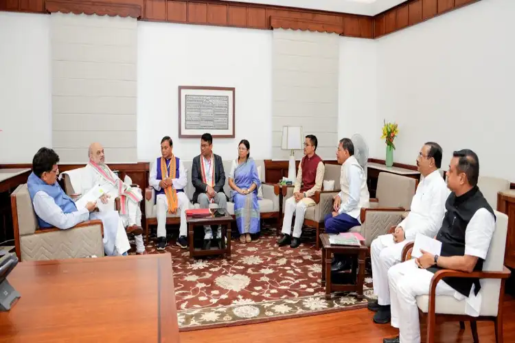 Tripura BJP tribal leaders meet Union Home Minister Amit Shah in Delhi