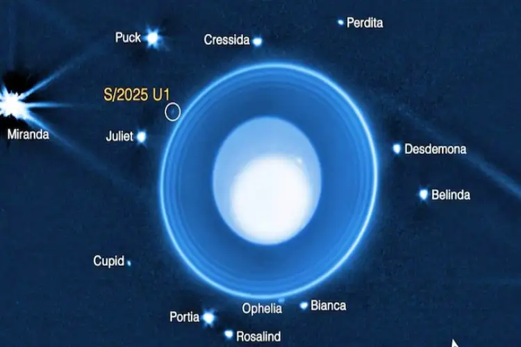 NASA's Webb telescope discovers a new miniature moon orbiting Uranus