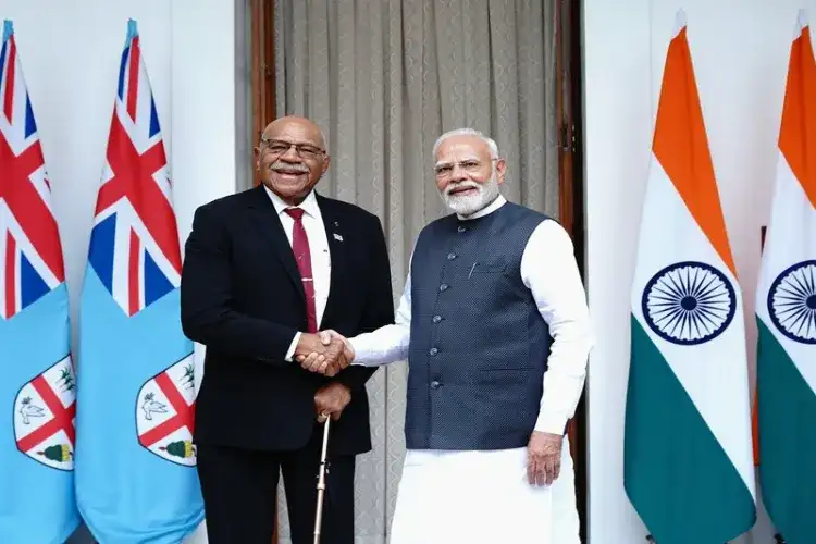 PM Modi holds talks with Fiji PM Sitiveni Rabuka in New Delhi