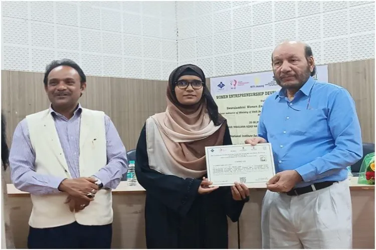Girls learnt business skills at Maulana Azad National Urdu University