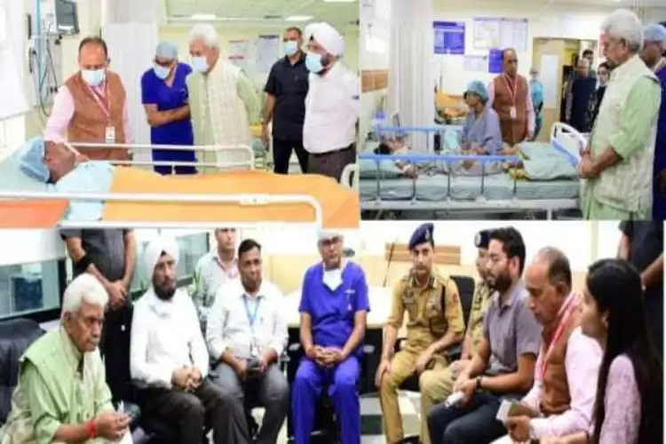 J-K LG briefs PM Modi, HM on flood situation; Meets devotees injured in Katra's landslide