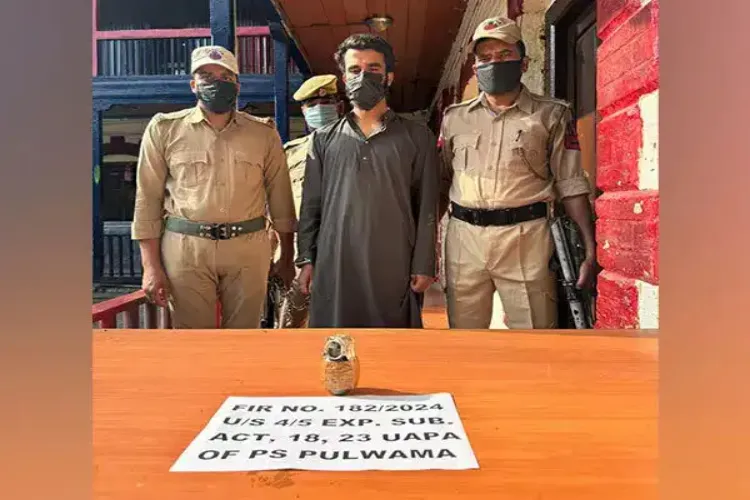 Terrorist arrested in Pulwama, prime suspect in grenade attack on CRPF camp in May