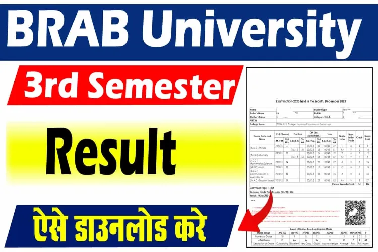 BRABU UG 3rd Semester Result 2025: BRABU UG 3rd Semester Result released, check online like this