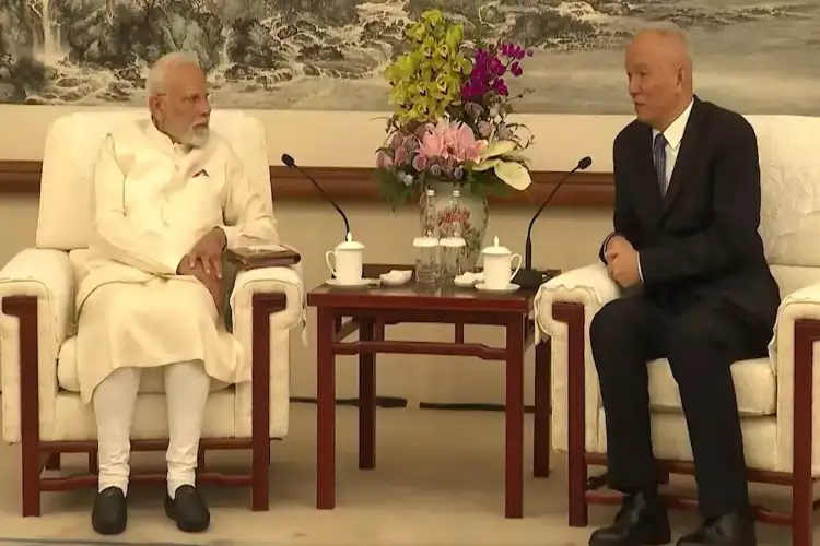 Tianjin: PM Modi holds talks with Chinese Communist Party Secretariat top leader Cai Qi