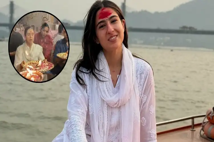 Sara Ali Khan Performs Ganga Aarti At Varanasi's Dashashwamedh Ghat; Video Goes Viral - Watch