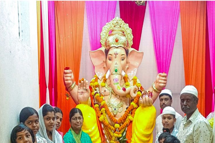 Every year in a village in Maharashtra, Ganpati Bappa is installed in a mosque