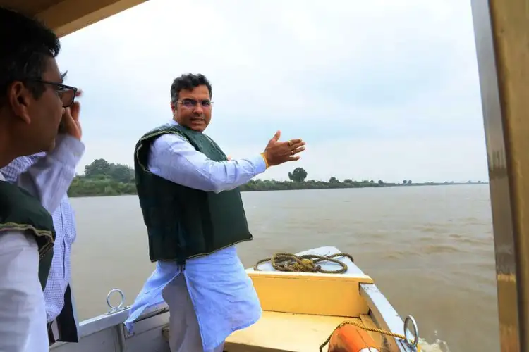 Delhi Minister Parvesh Verma inspects ITO Barrage as Yamuna water level rises above danger mark