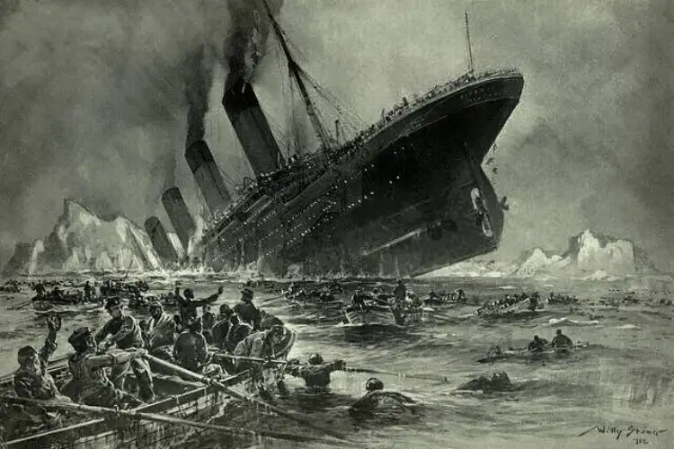 4 September: 73 years after the sinking of Titanic, its pictures were revealed for the first time