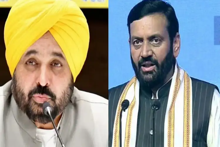 Haryana CM Nayab Saini visits Bhagwant Mann in hospital