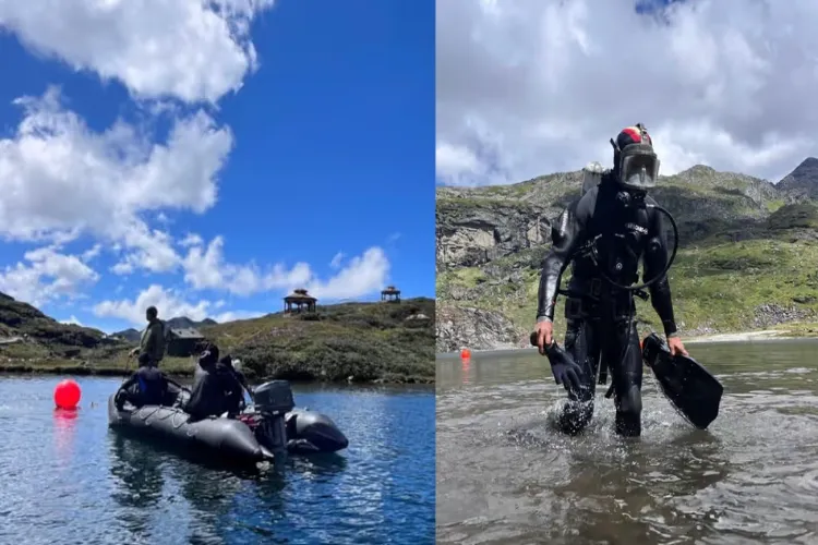 Indian Army and Navy joint exercise: Commandos diving training at an altitude of 17,000 feet in Sikkim